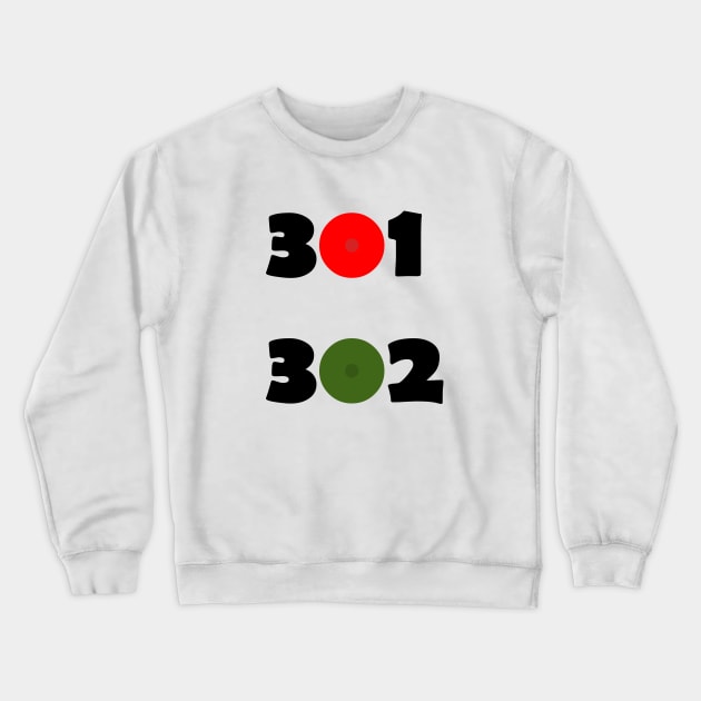 301 / 302 Crewneck Sweatshirt by MoviesForFoodies